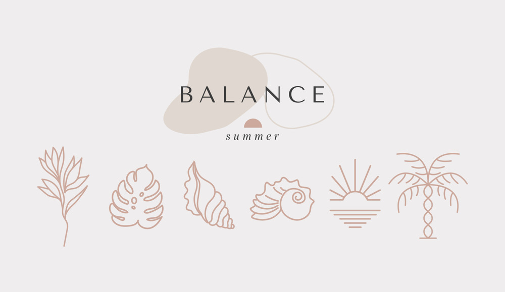 A free summer logo icons set