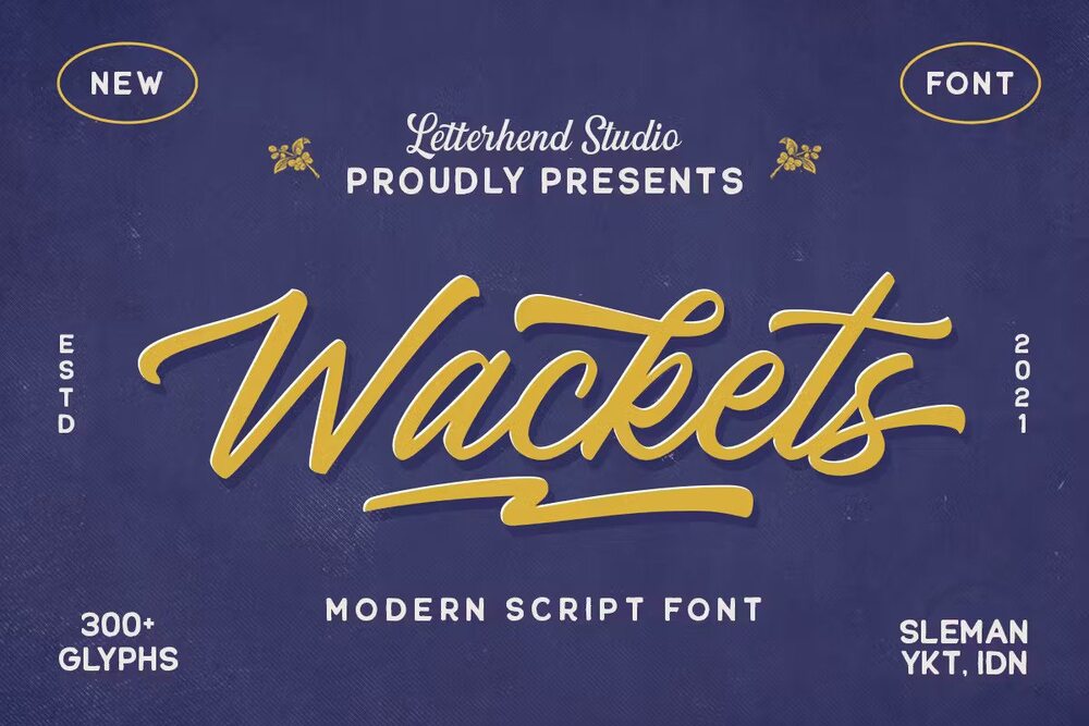 A modern script font