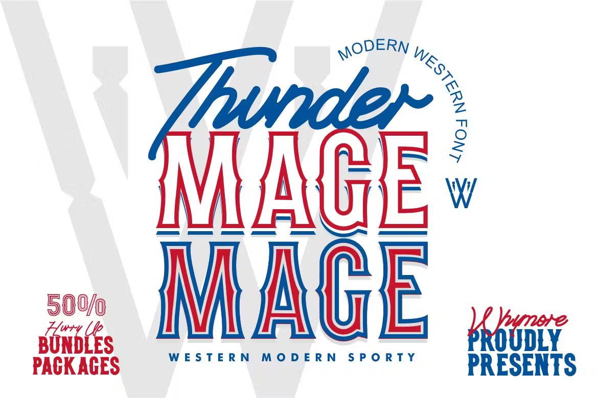 A modern western fonts for sports