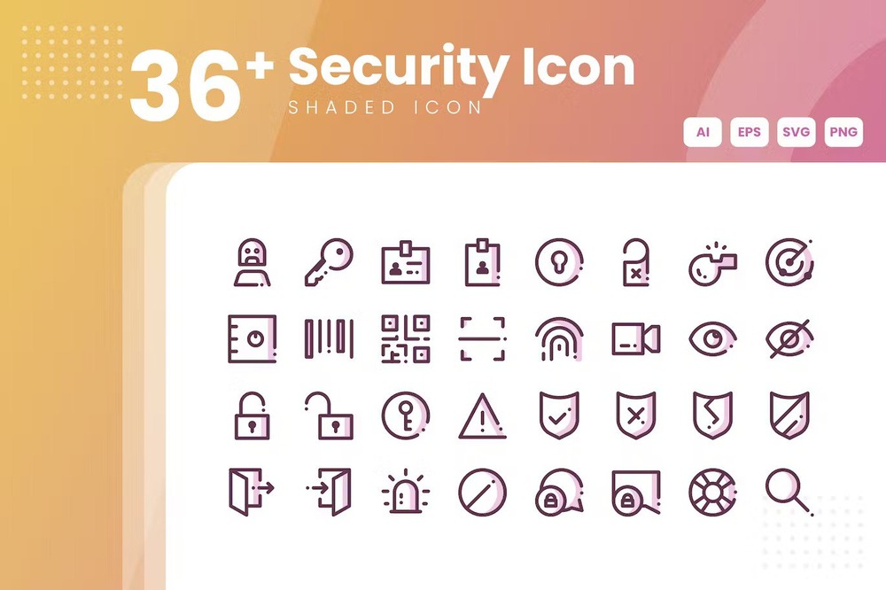 A security icon collection