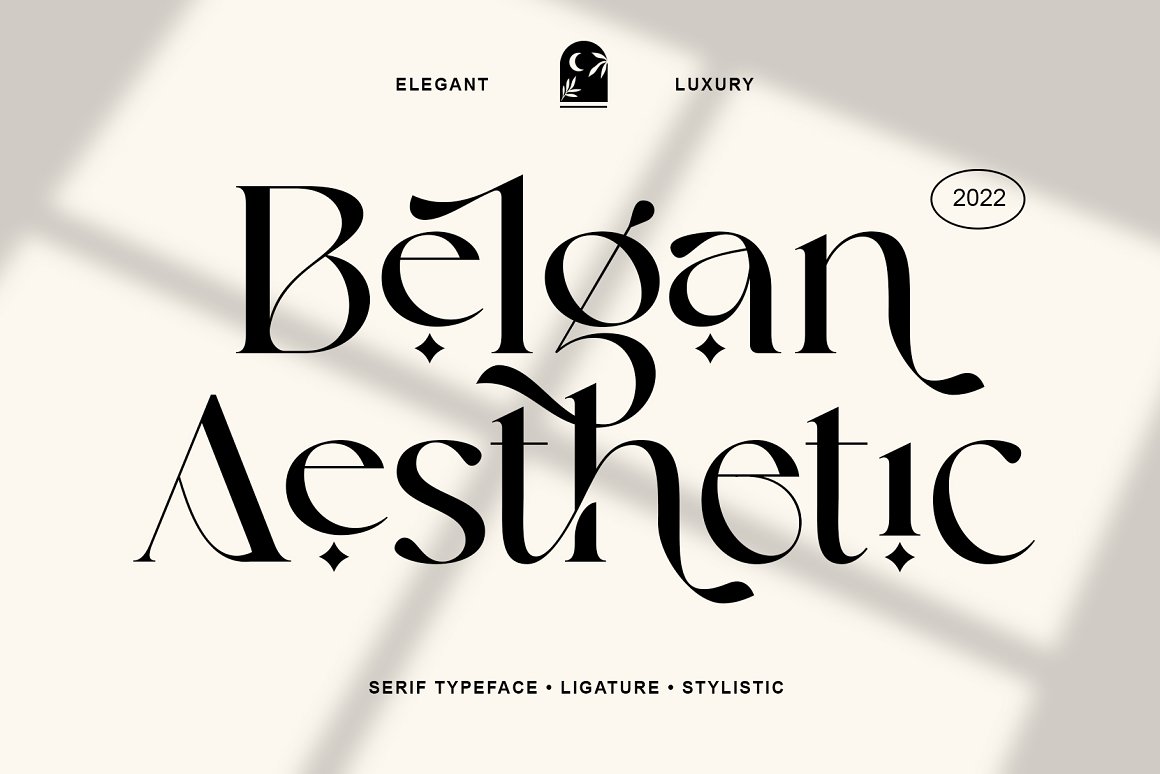 A stylistic and ligature serif typeface