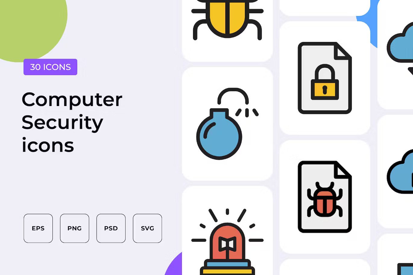 A computer security icons