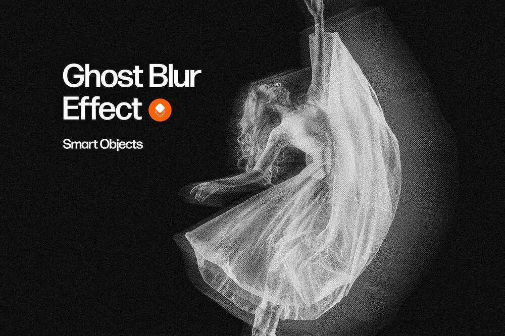 A ghost blur photo effect photoshop action