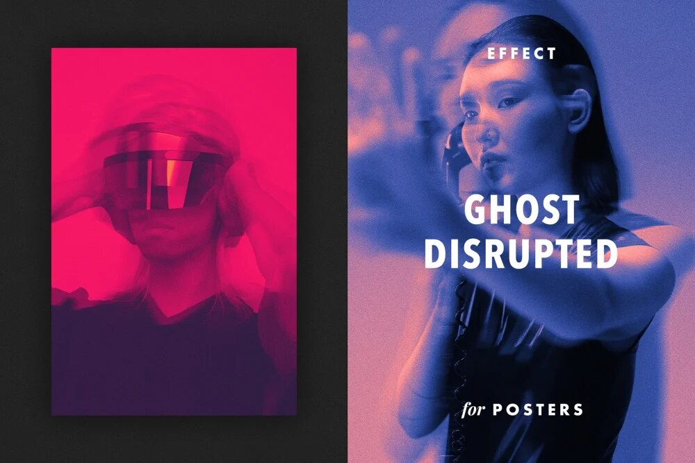 A ghost disrupted effect for posters