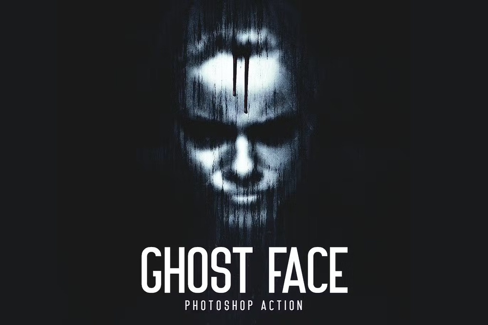 A ghost face photoshop action