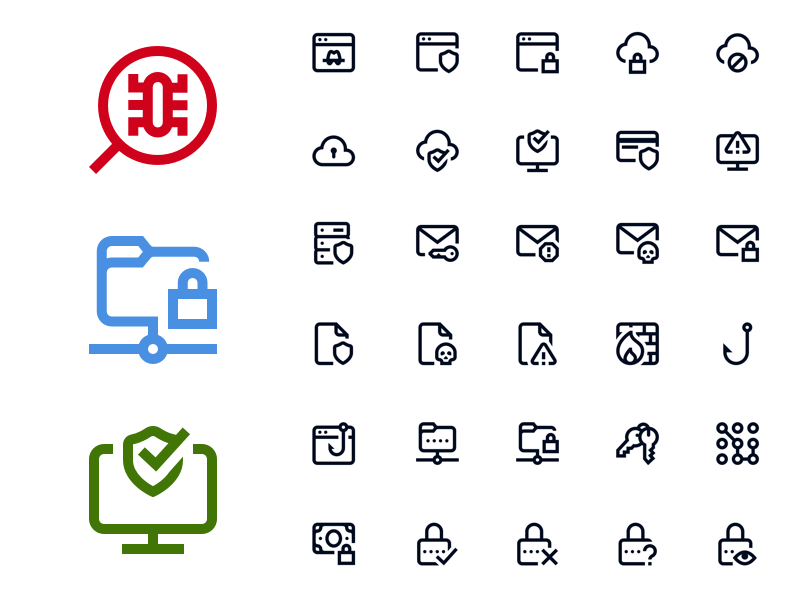 A free network security icon set