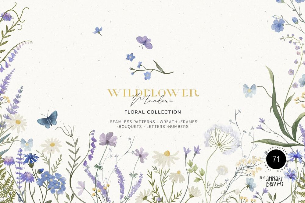 A wildflower watercolor collection