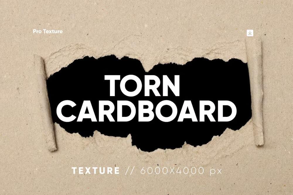 A set of torn cardboard textures