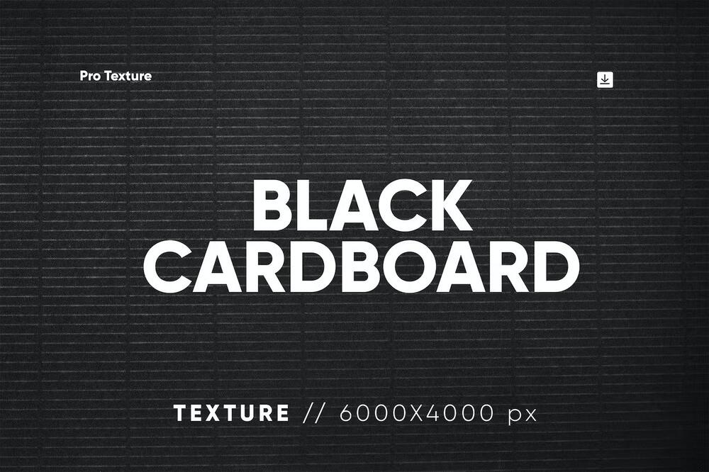 A set of black cardboard textures