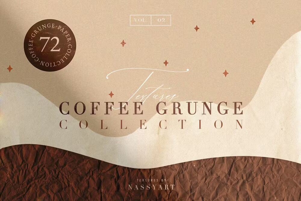 A bunch of coffee grunge textures