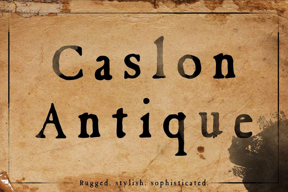 A rugged stylish sophisticated antique font