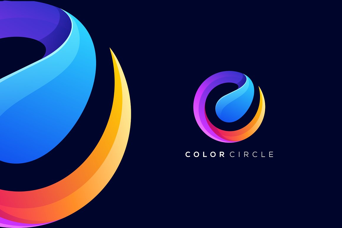 A color circle logo template