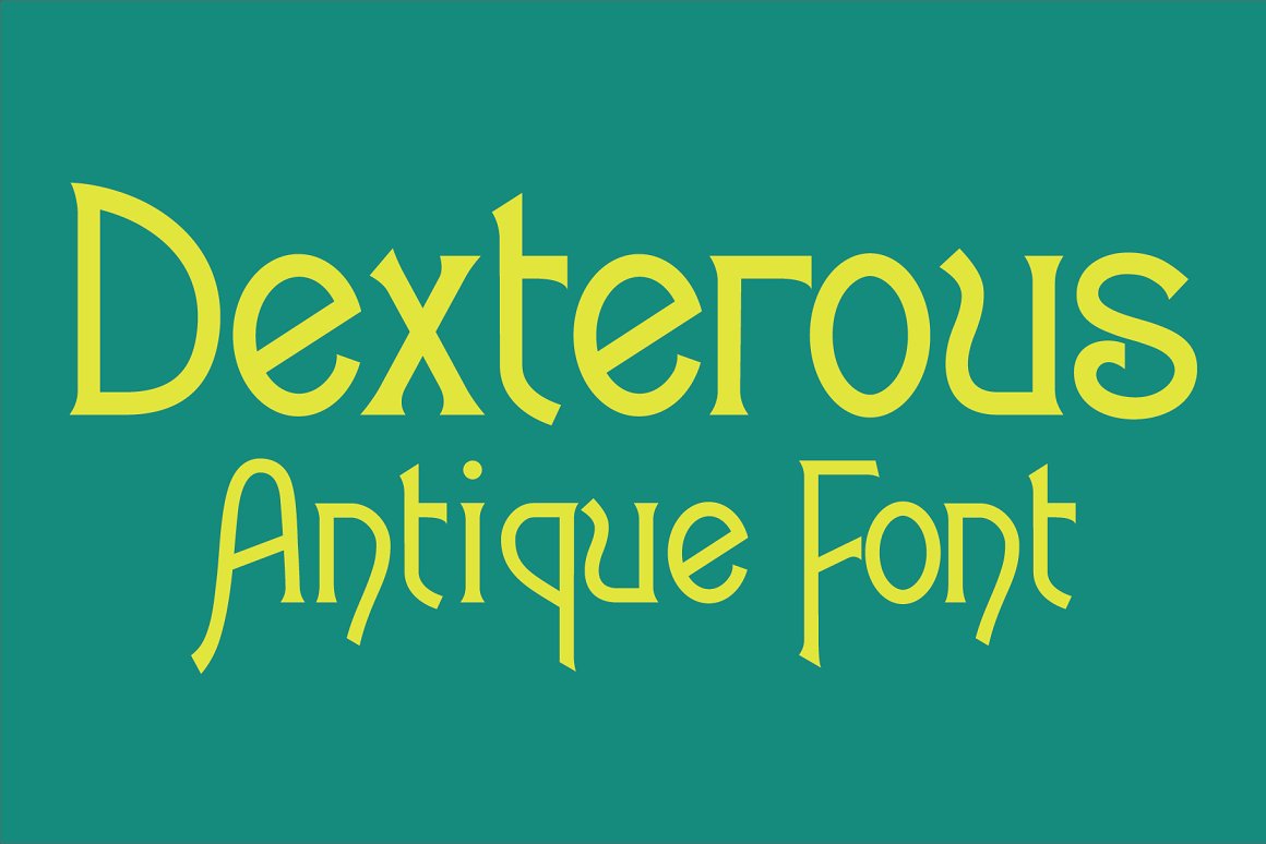 A simply antique font