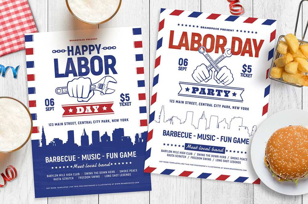 A labor day flyer templates