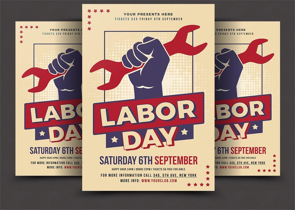 A labor day flyer template