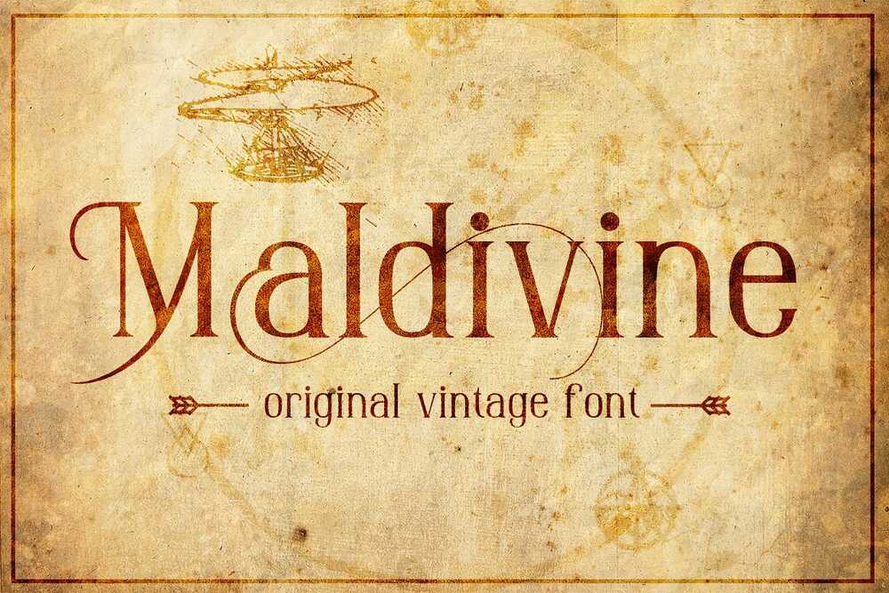 An original vintage typeface