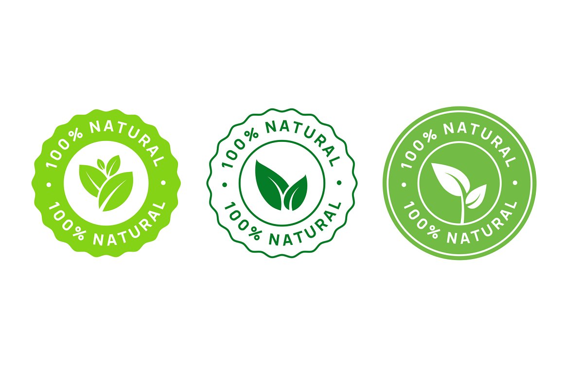 A natural product emblem vector