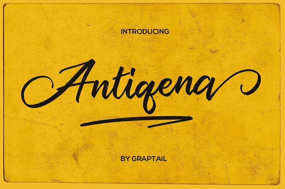 An antique script font