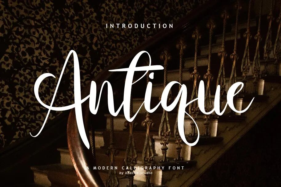 A free antique font