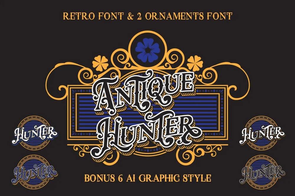 A free retro ornamental fonts