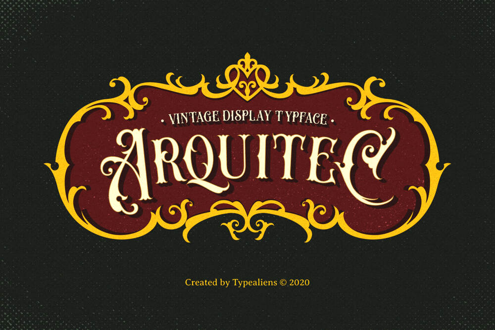 A vintage display typeface