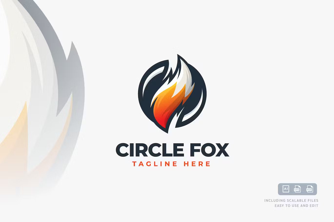 A circle fox logo design