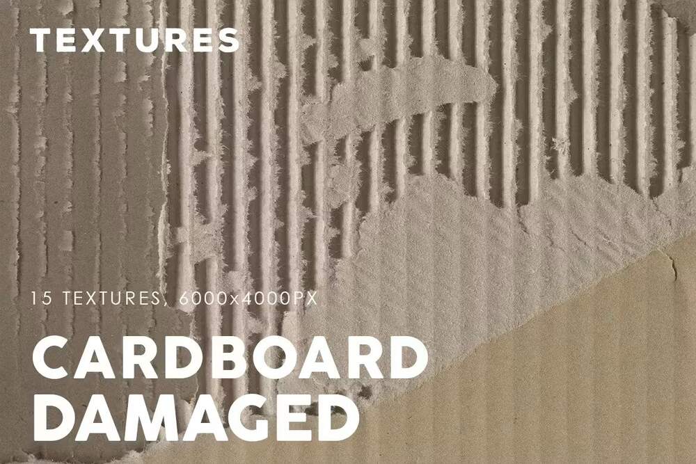 A damaged cardboard textures