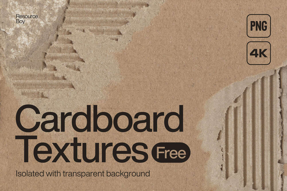 A set of free torn cardboard textures