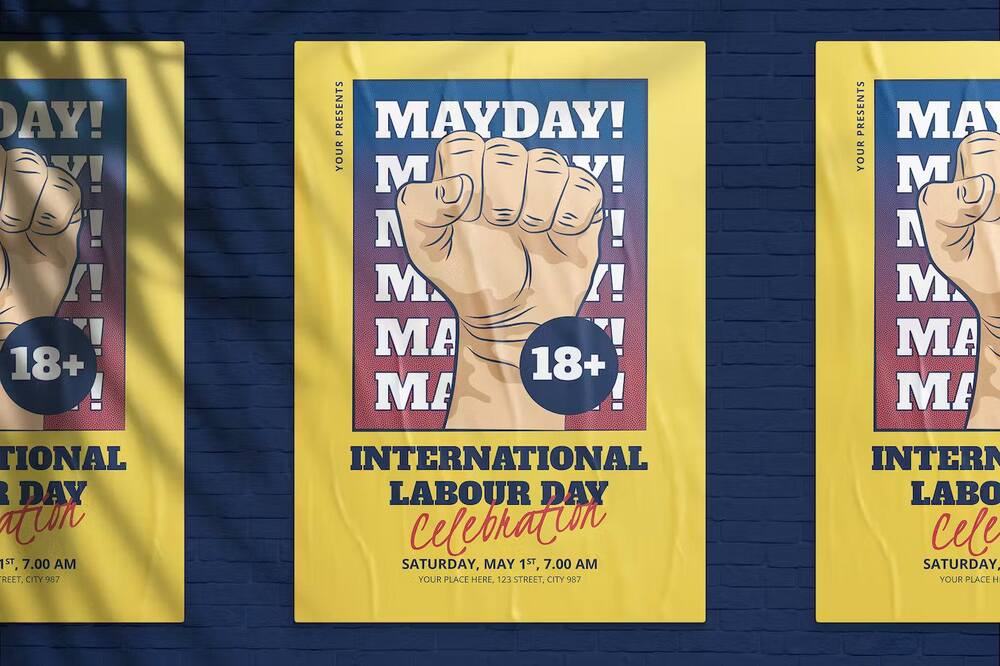 An international labor day flyer