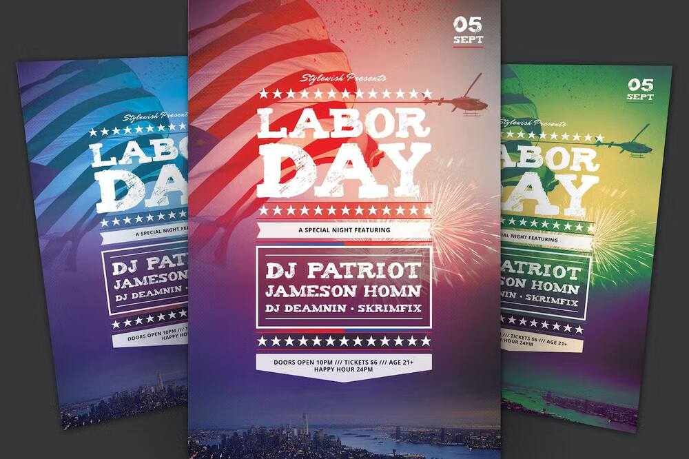 A labor day flyer template