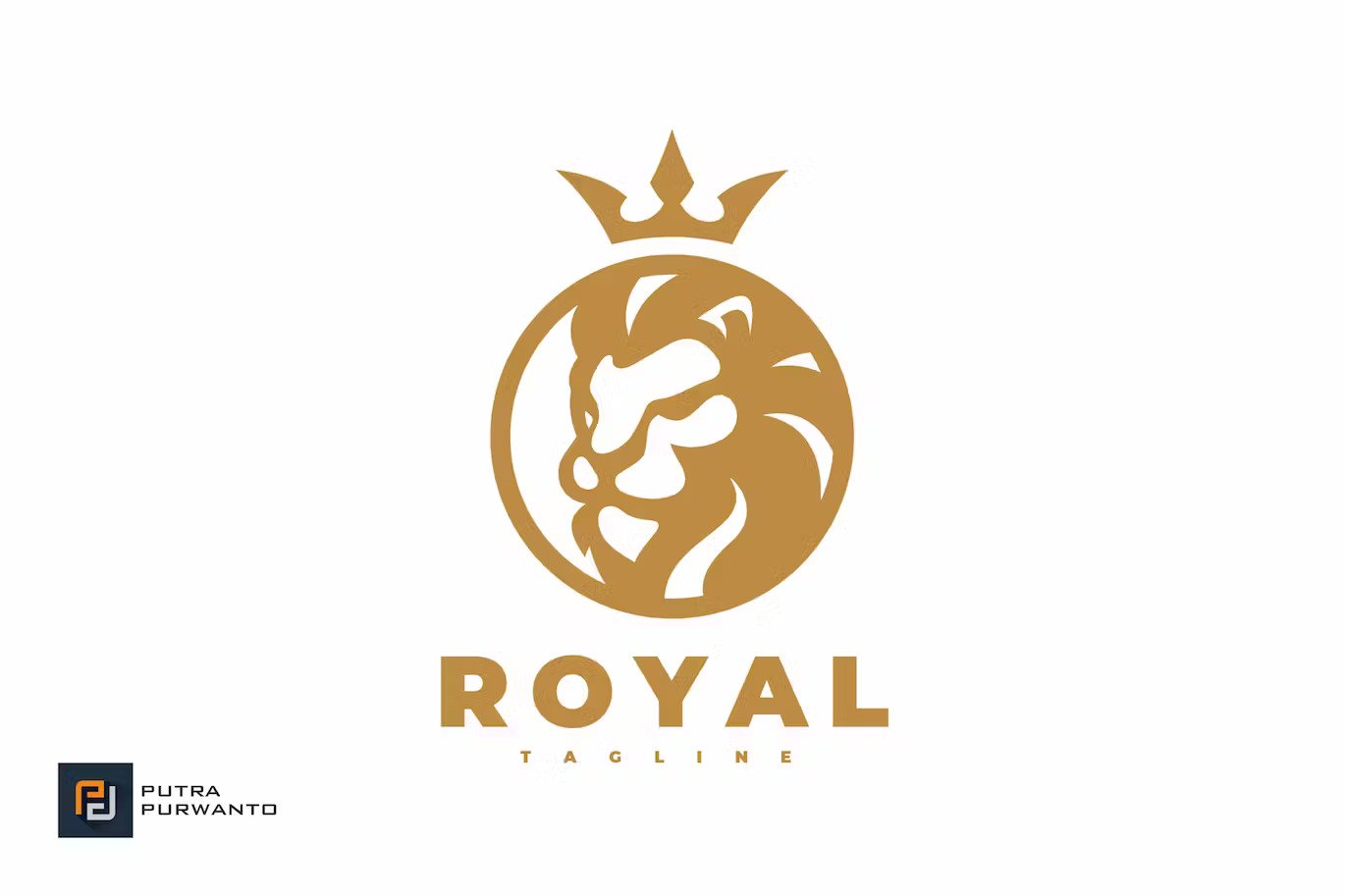 A lion king cicle crest logo