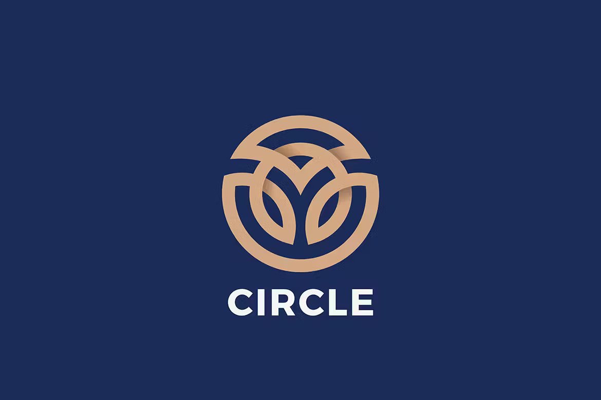 A luxury fashion circle logo