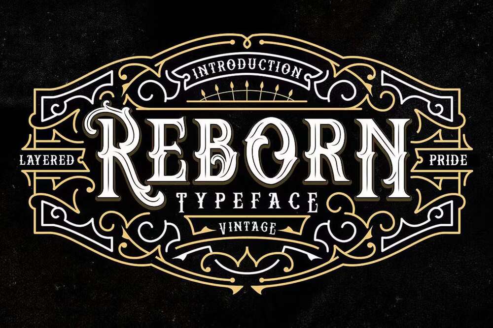 A layered vintage typeface