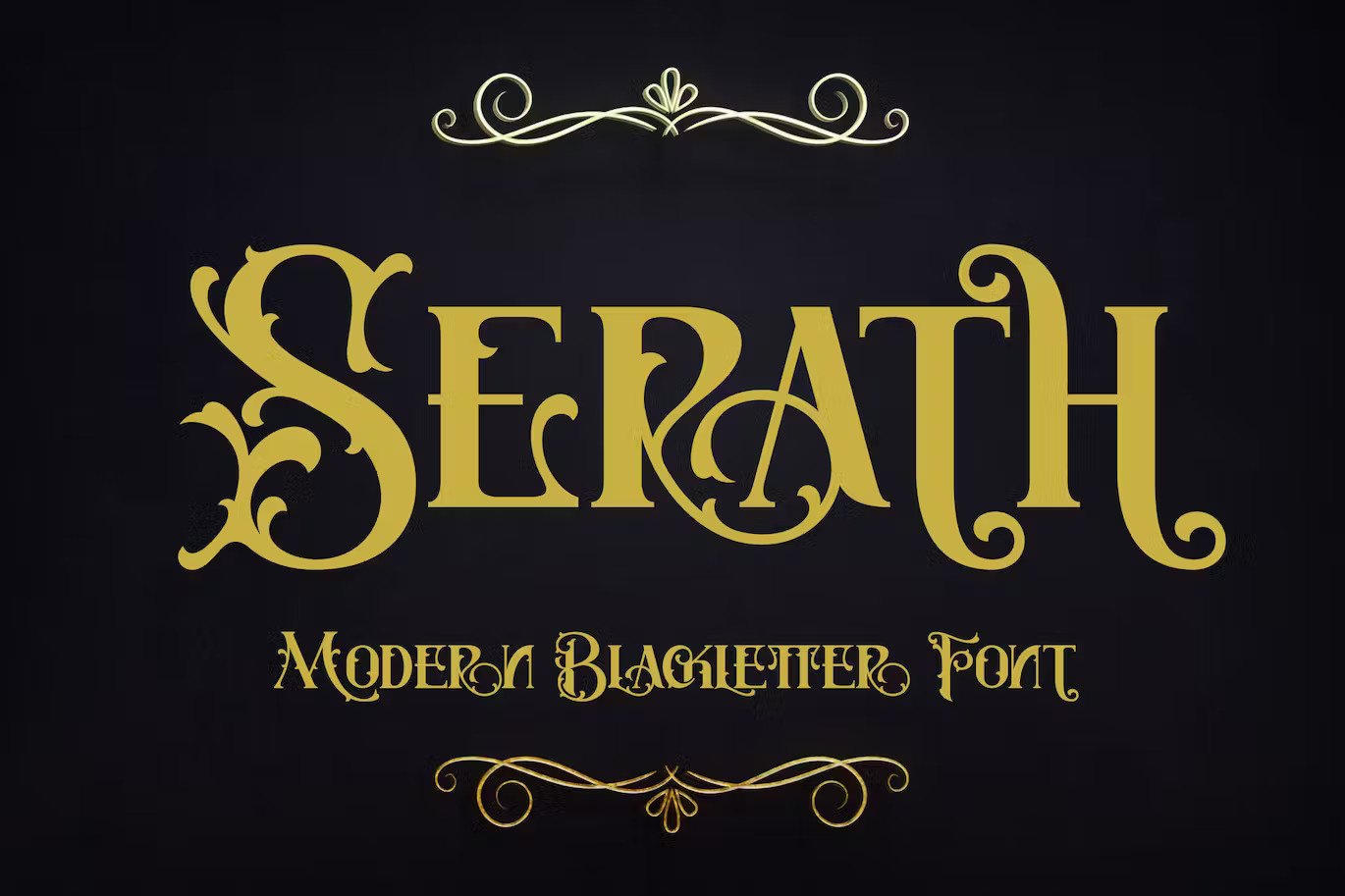 A modern blackletter font