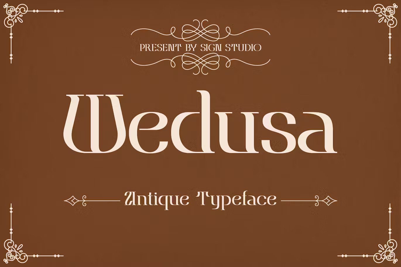 A unique antique typeface