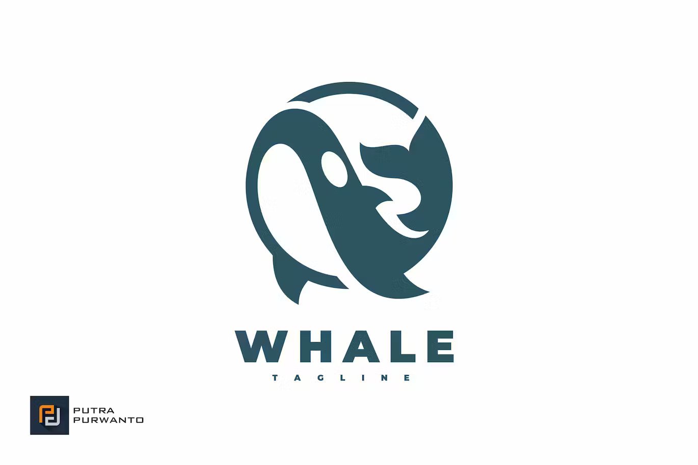 A whale logo template