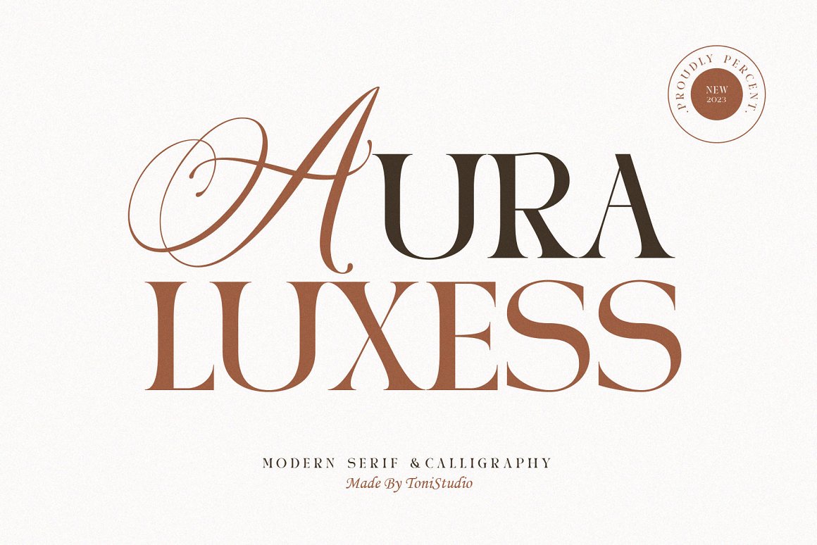 Amodern luxury serif and calligraphy font