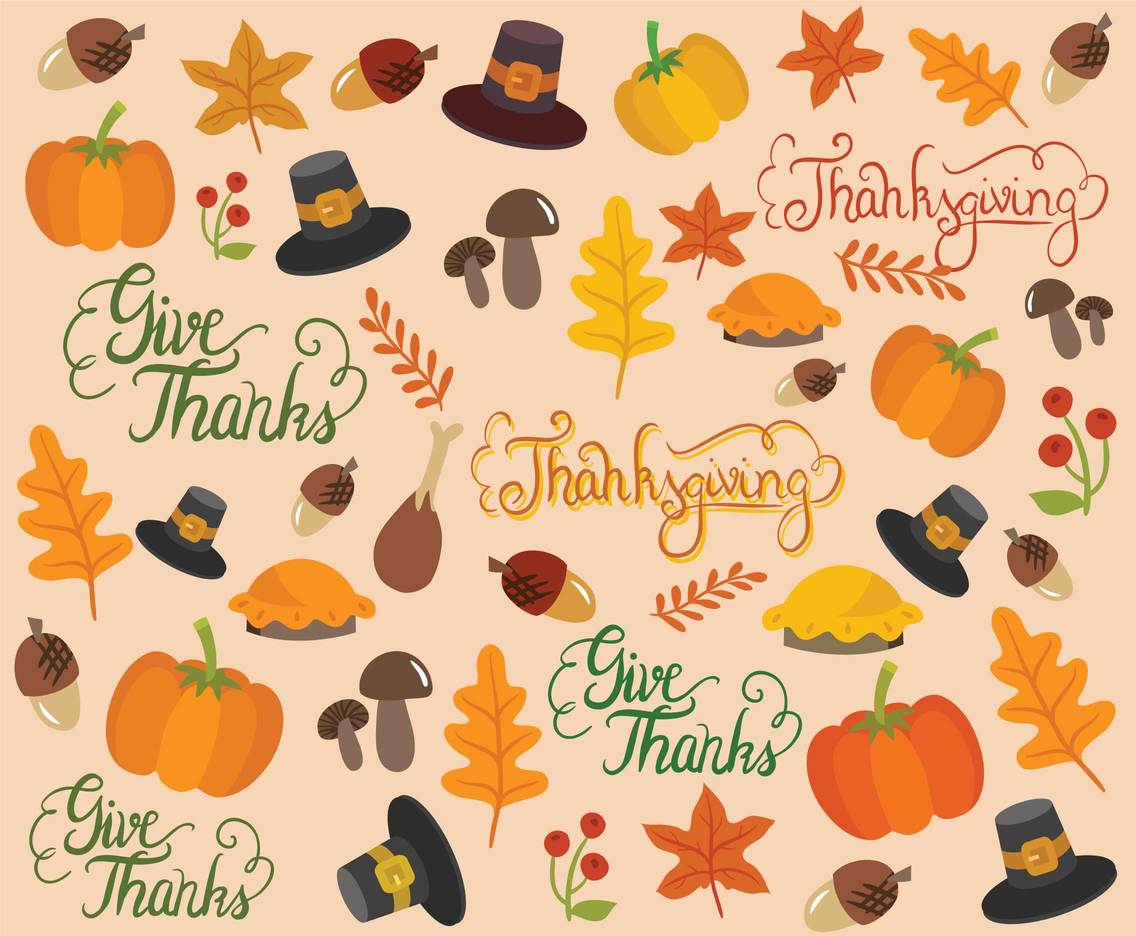 A free thanksgiving background vectors