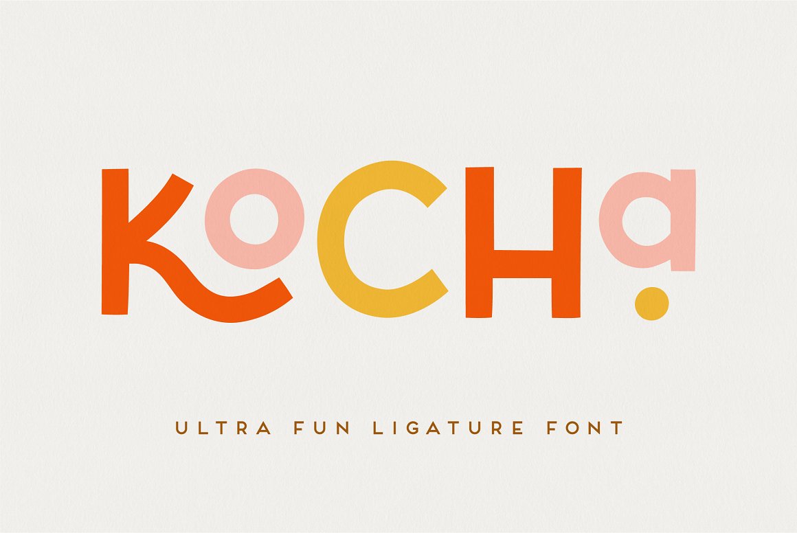 A playful ligature font