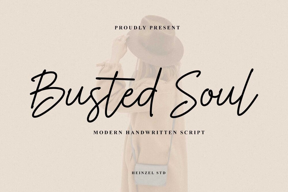 A modern handwritten script font