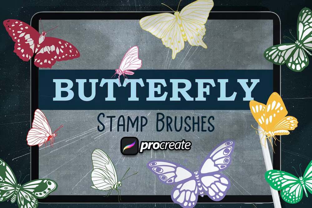 A butterfly brush stamp procreate