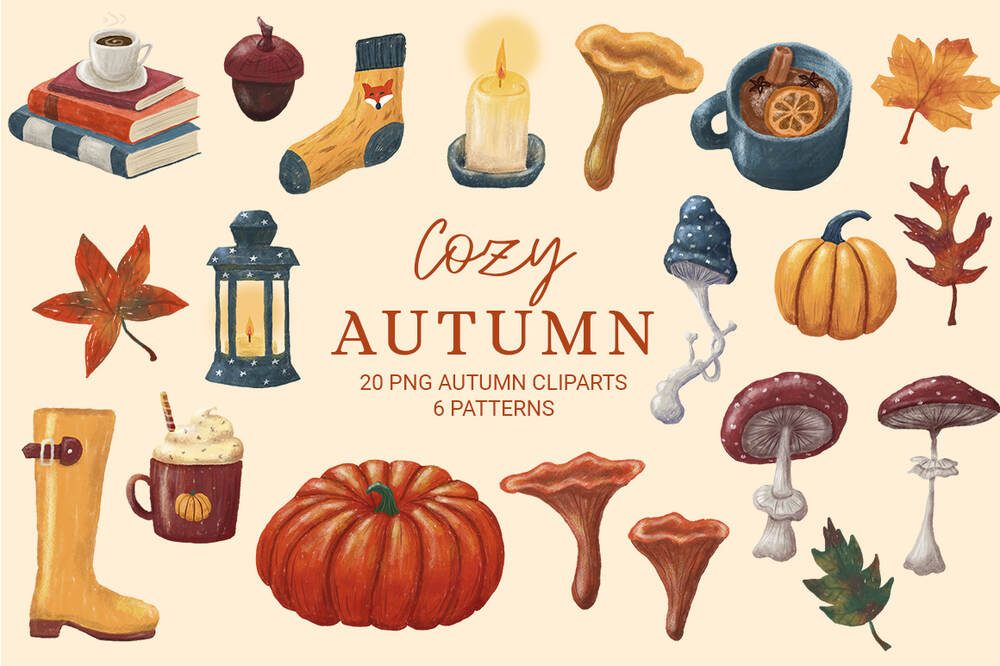 A cozy autumn cliparts