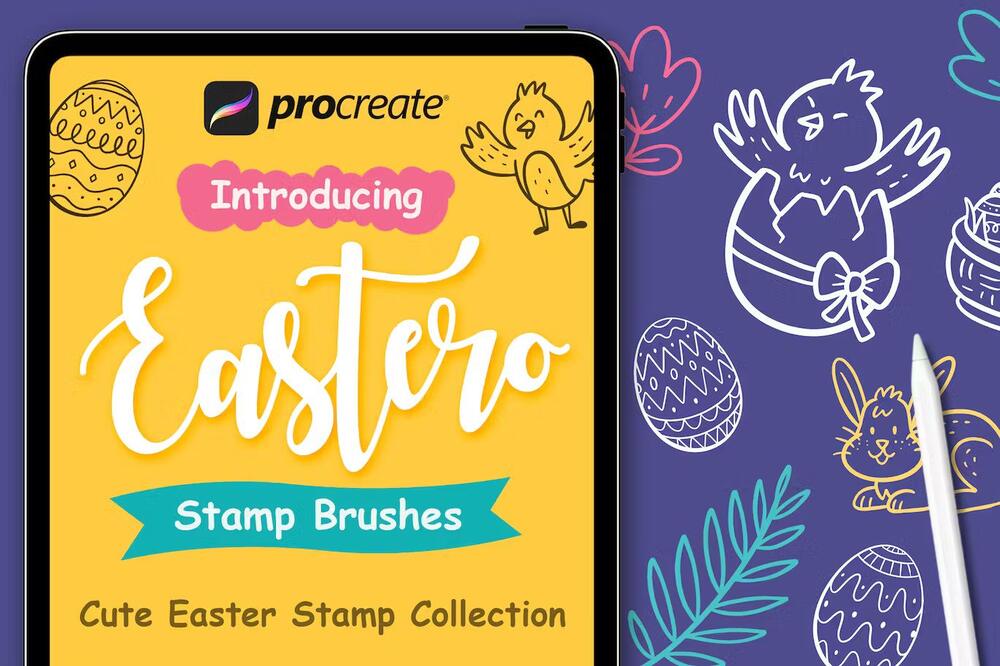 An easter stamp brushes for procreate