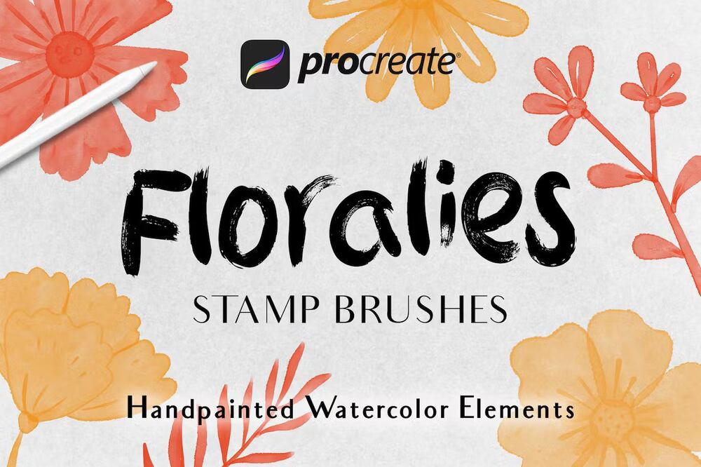 A floralies stamp btushes for procreate