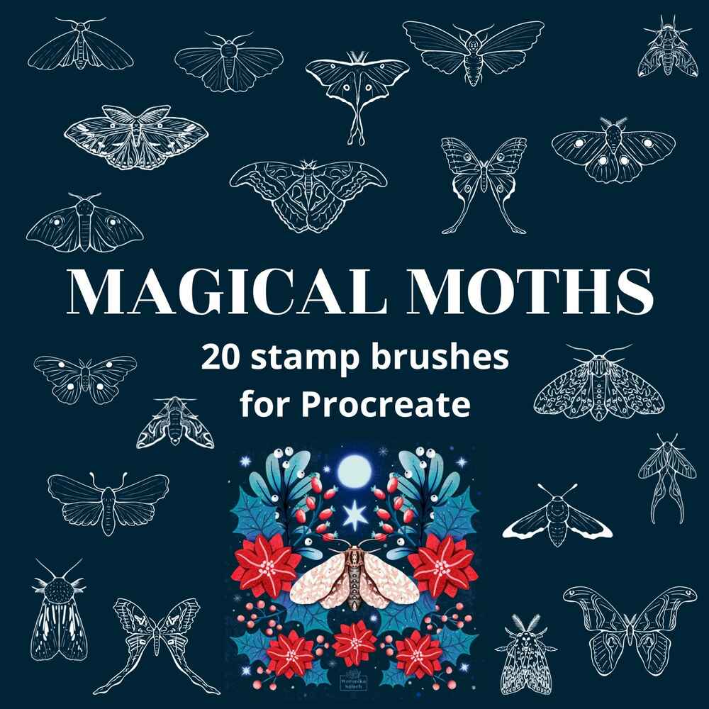 A set of free stamp brushes for procreate