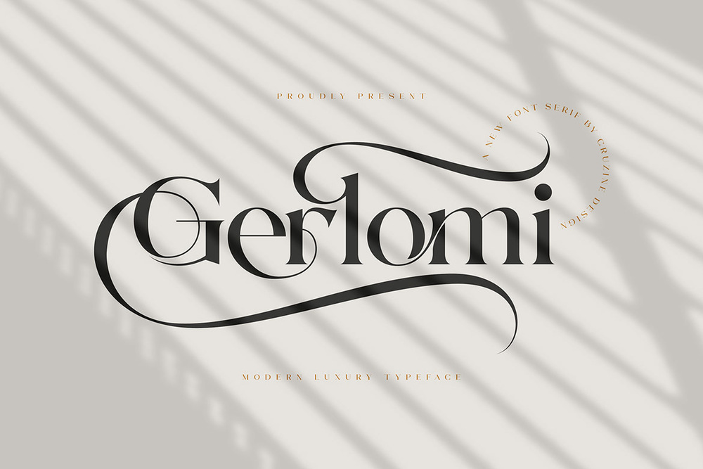 A modern luxury typeface