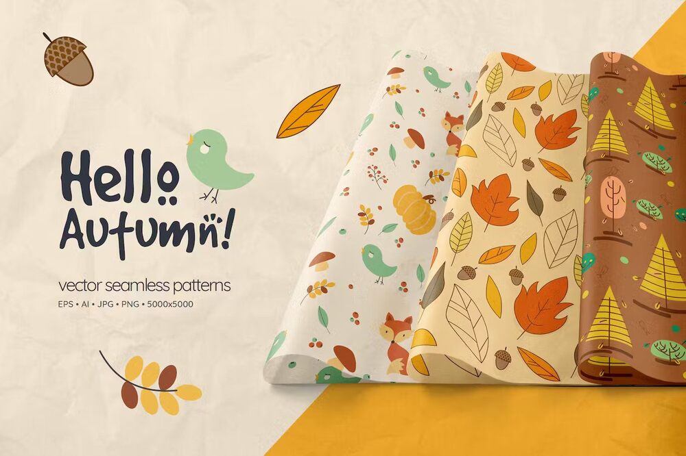 An autumn seamless patterns