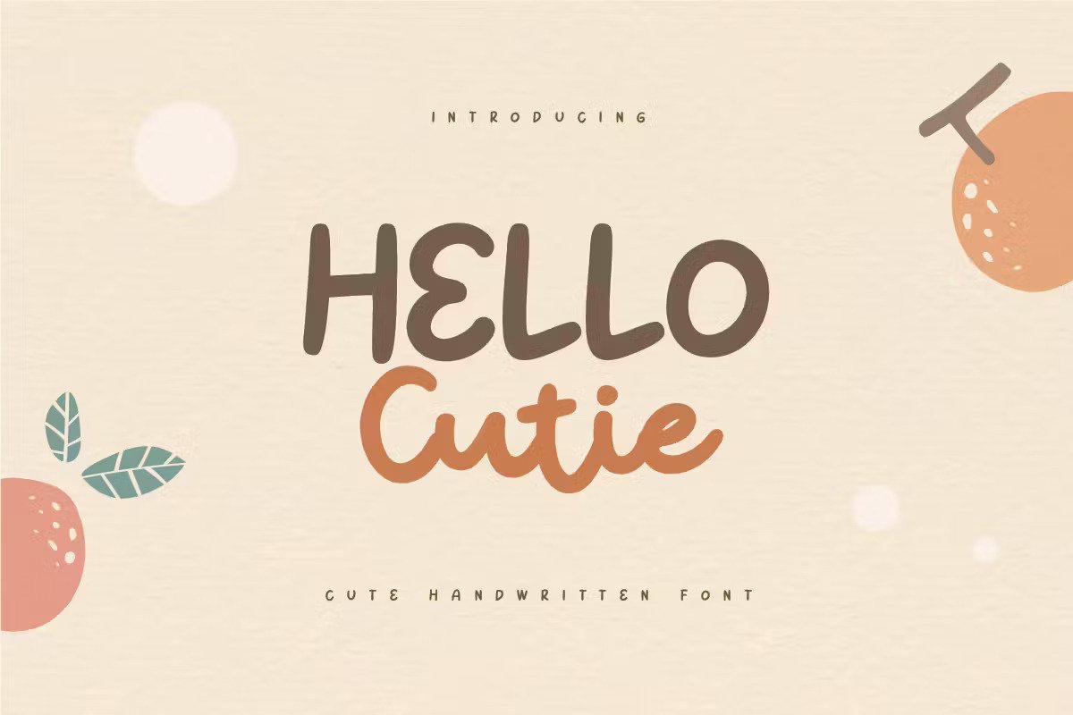 A cute handwritten font