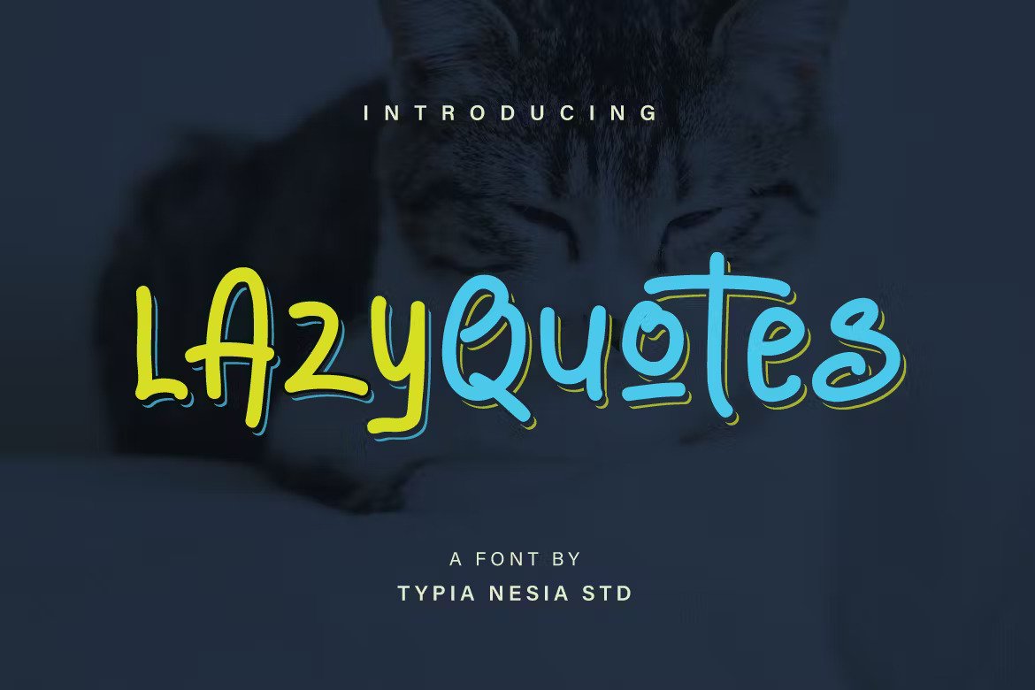 A handwritten quote font