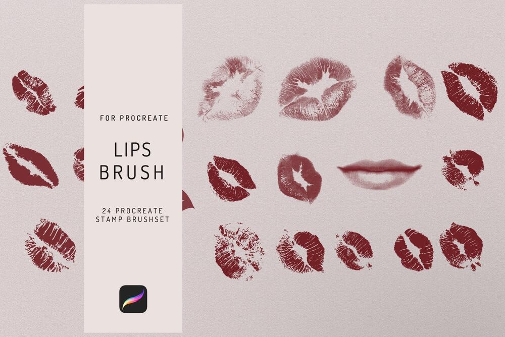 A free lips procreate stamp brushes